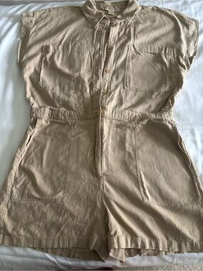Michael Kors linen button down romper